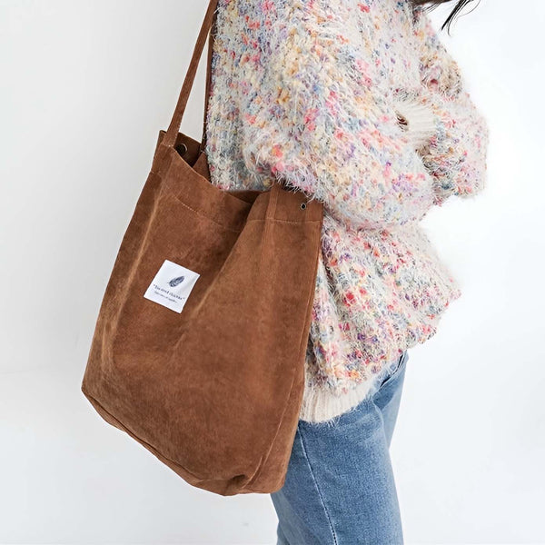Soft Corduroy Everyday Tote (6 Colors)