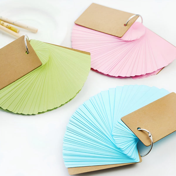 Colorful Key Ring Flashcards (7 Colors)