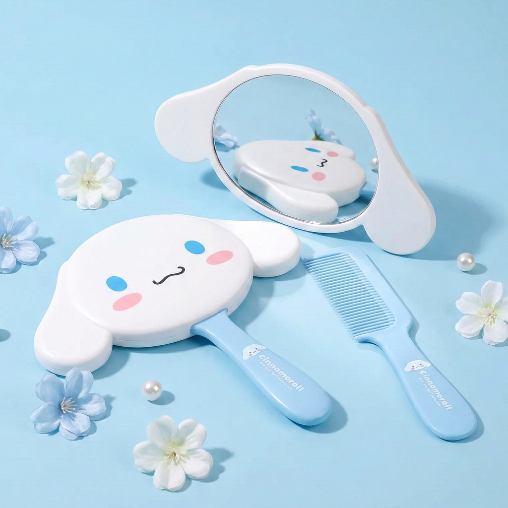 Sanrio Mirror + Comb Vanity Set - Cinnamoroll