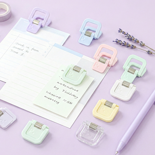 ClearView Cube Paper Clips Set