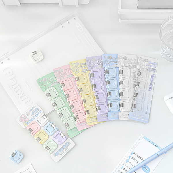 ClearView Cube Paper Clips Set
