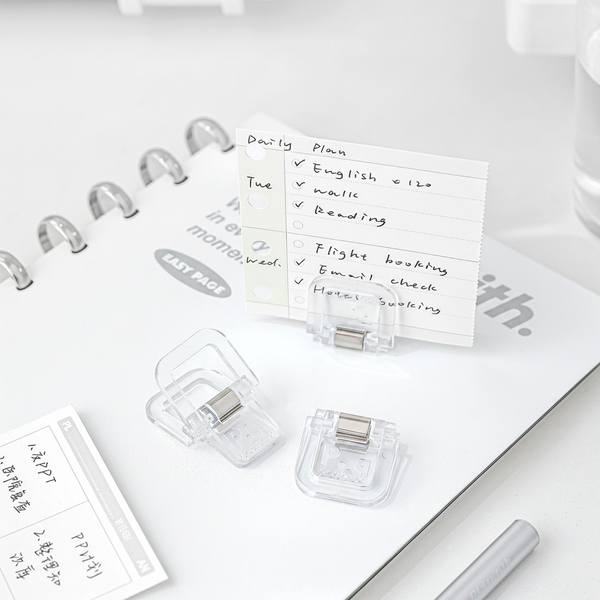 ClearView Cube Paper Clips Set