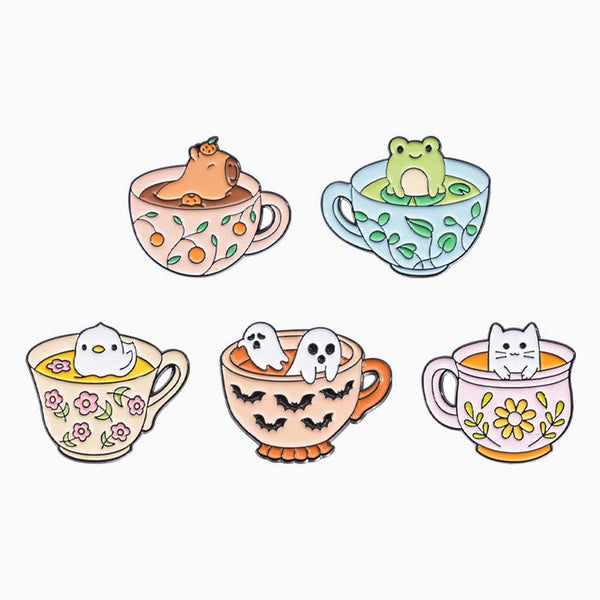 Critter Sips Enamel Pins