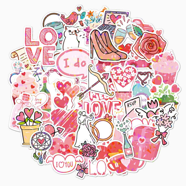 Cupid’s Holo Touch Stickers - Set of 100