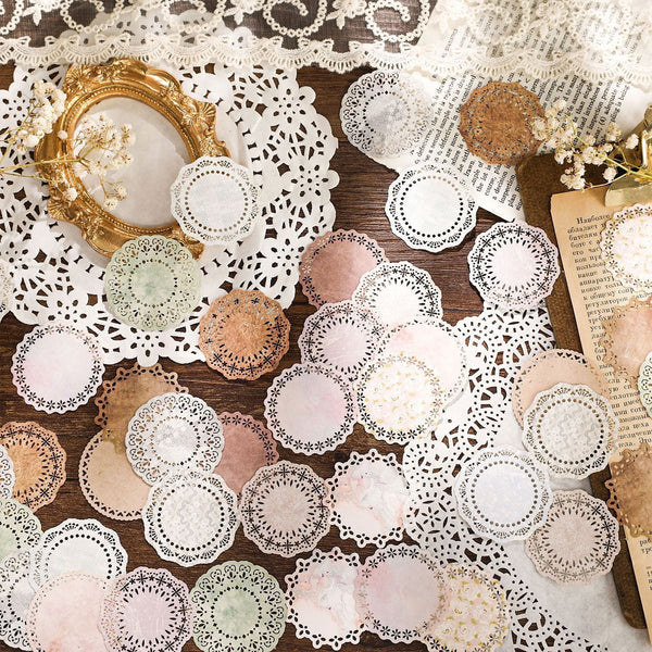 Vintage Lace Die-Cut Sticker Set