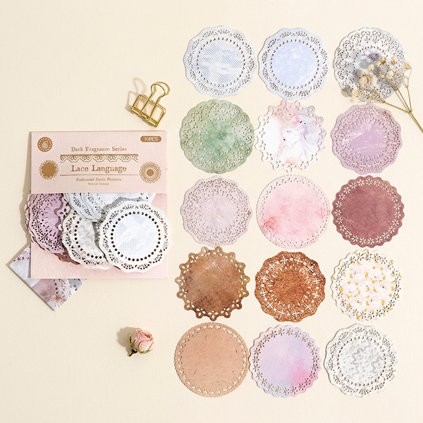 Vintage Lace Die-Cut Sticker Set