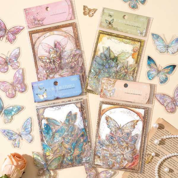 Die-Cut Holo Butterfly Stickers