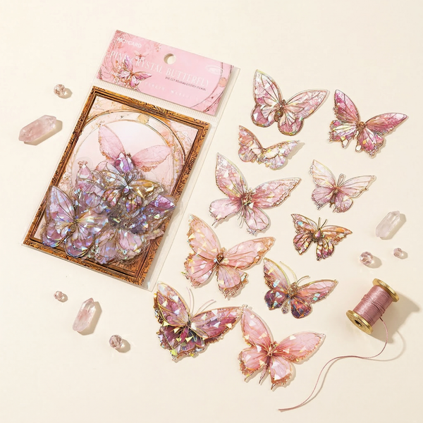 Die-Cut Holo Butterfly Stickers