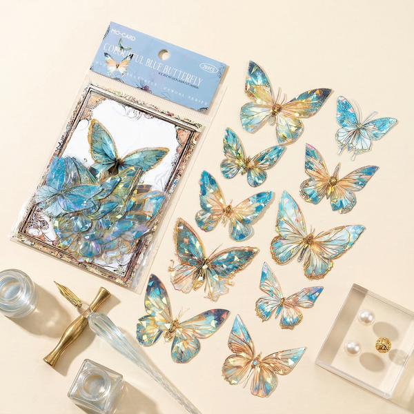 Die-Cut Holo Butterfly Stickers