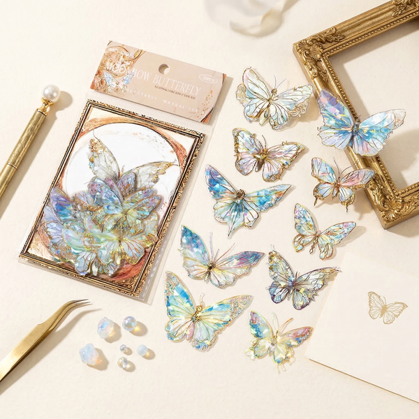 Die-Cut Holo Butterfly Stickers