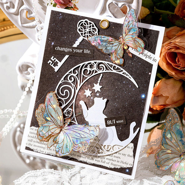 Die-Cut Holo Butterfly Stickers