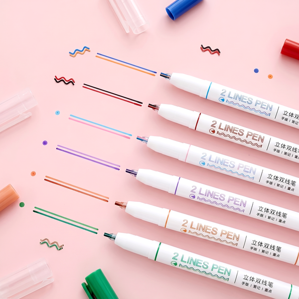 Double Line Color Pen