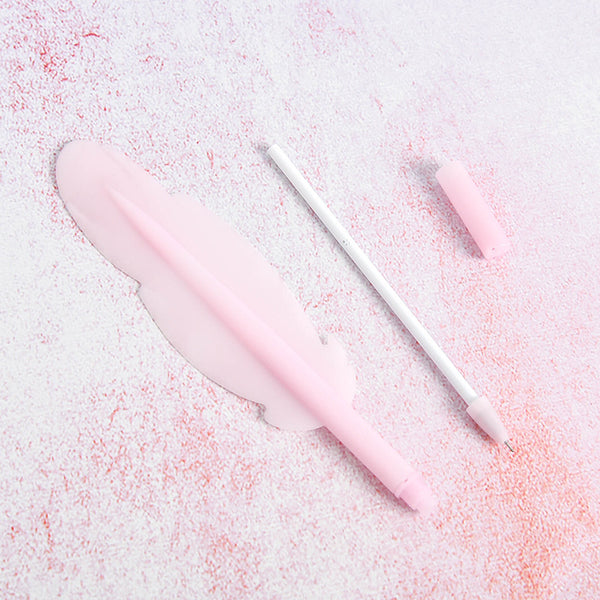 Pastel Feather Gel Pen – Soft Grip Writing Pen
