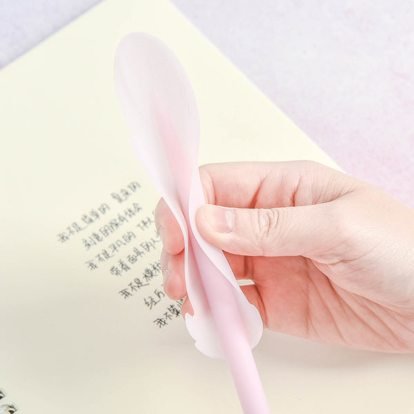 Pastel Feather Gel Pen – Soft Grip Writing Pen