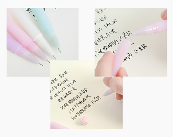 Pastel Feather Gel Pen – Soft Grip Writing Pen