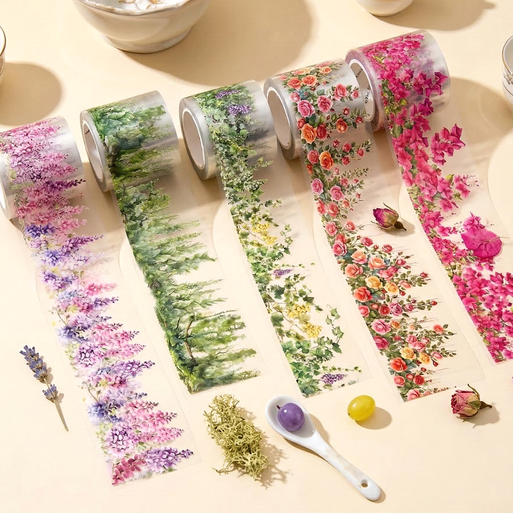 Floral Vines Clear Masking Tapes