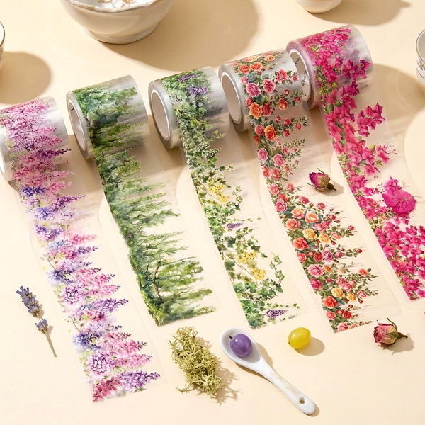 Floral Vines Clear Masking Tapes