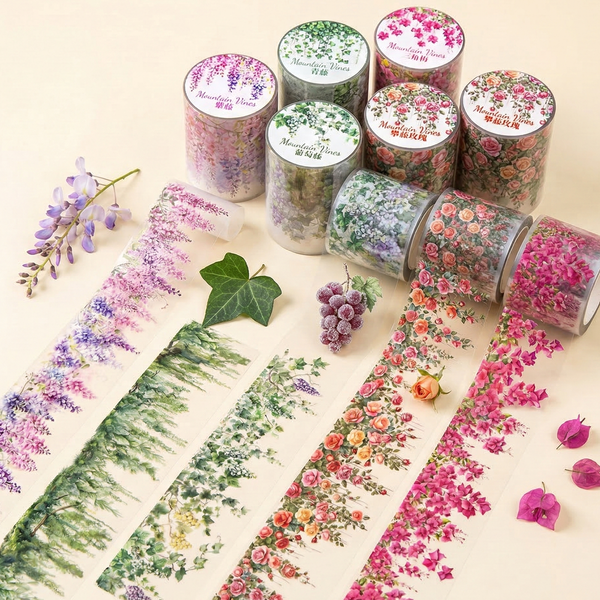 Floral Vines Clear Masking Tapes