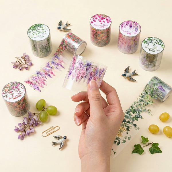 Floral Vines Clear Masking Tapes