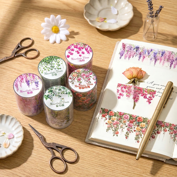 Floral Vines Clear Masking Tapes
