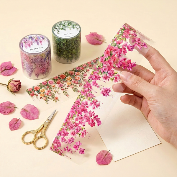 Floral Vines Clear Masking Tapes