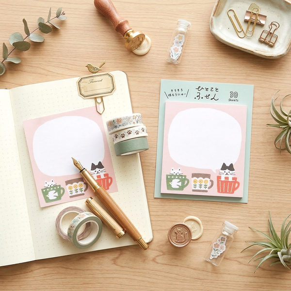 Furukawashiko Sticky Notes - Cats In Mugs