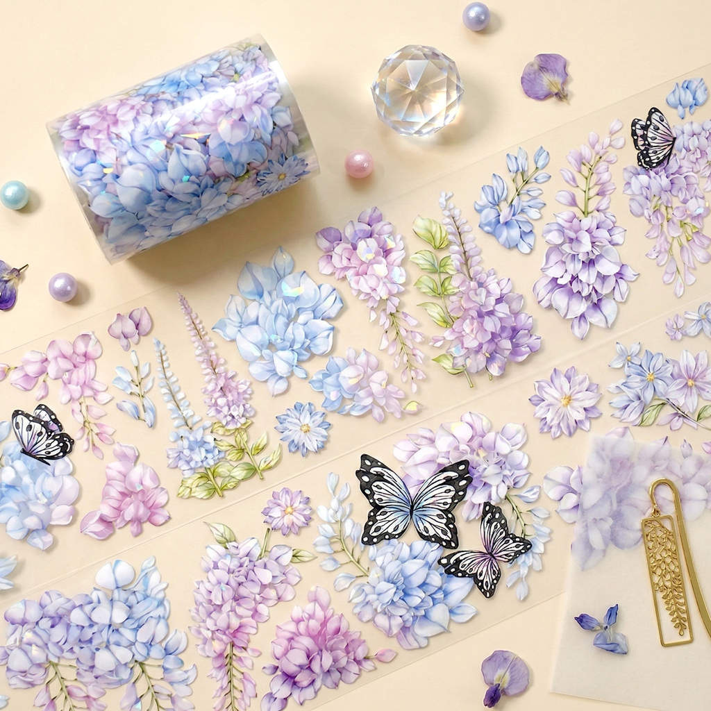 Holo Wisteria Clear Masking Tape - Extra Wide