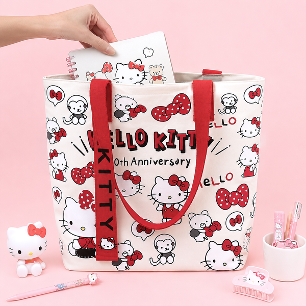 Hello Kitty Canvas Tote - Limited 45th Anniversary Edition
