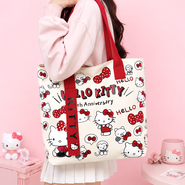 Hello Kitty Canvas Tote - Limited 45th Anniversary Edition
