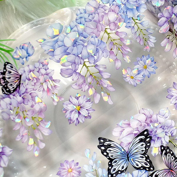 Holo Wisteria Clear Masking Tape - Extra Wide