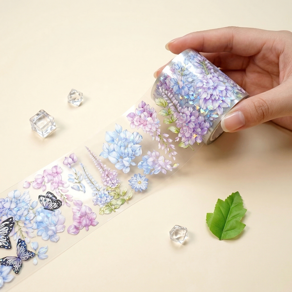 Holo Wisteria Clear Masking Tape - Extra Wide