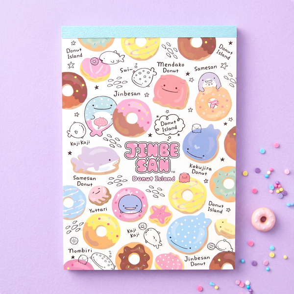 Jinbesan Donut Island Memo Pad - Donut Party