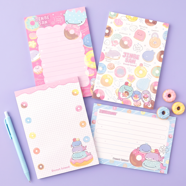 Jinbesan Donut Island Memo Pad - Donut Party