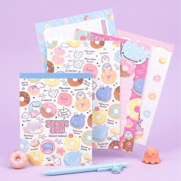 Jinbesan Donut Island Memo Pad - Donut Party