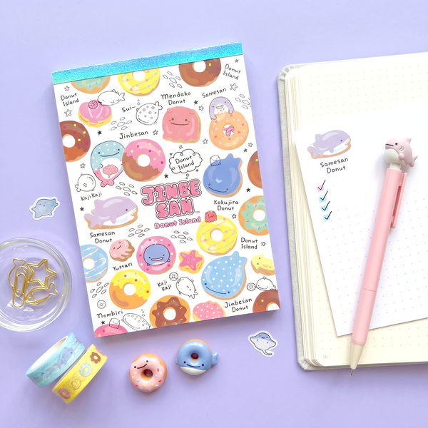 Jinbesan Donut Island Memo Pad - Donut Party