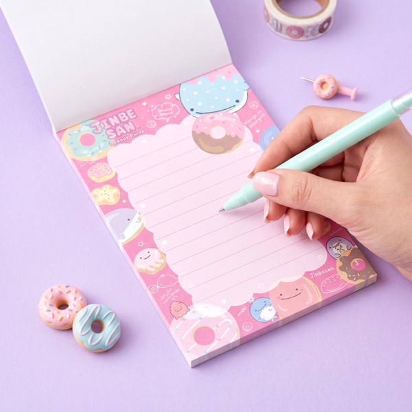 Jinbesan Donut Island Memo Pad - Donut Party
