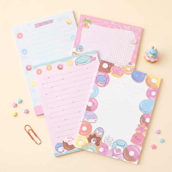 Jinbesan Donut Island Memo Pad - Pastel Friends