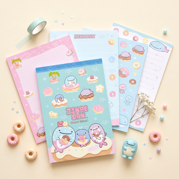 Jinbesan Donut Island Memo Pad - Pastel Friends