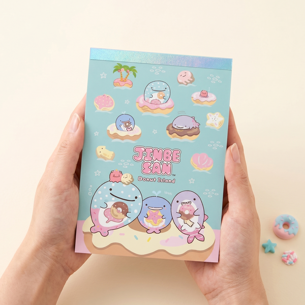 Jinbesan Donut Island Memo Pad - Pastel Friends