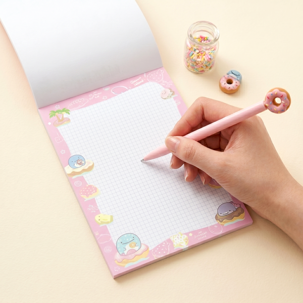 Jinbesan Donut Island Memo Pad - Pastel Friends