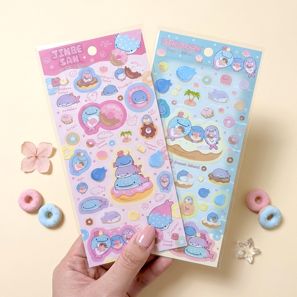 Jinbesan Donut Island Stickers - Limited Summer Edition