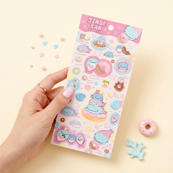 Jinbesan Donut Island Stickers - Limited Summer Edition