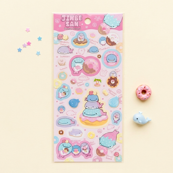 Jinbesan Donut Island Stickers - Limited Summer Edition