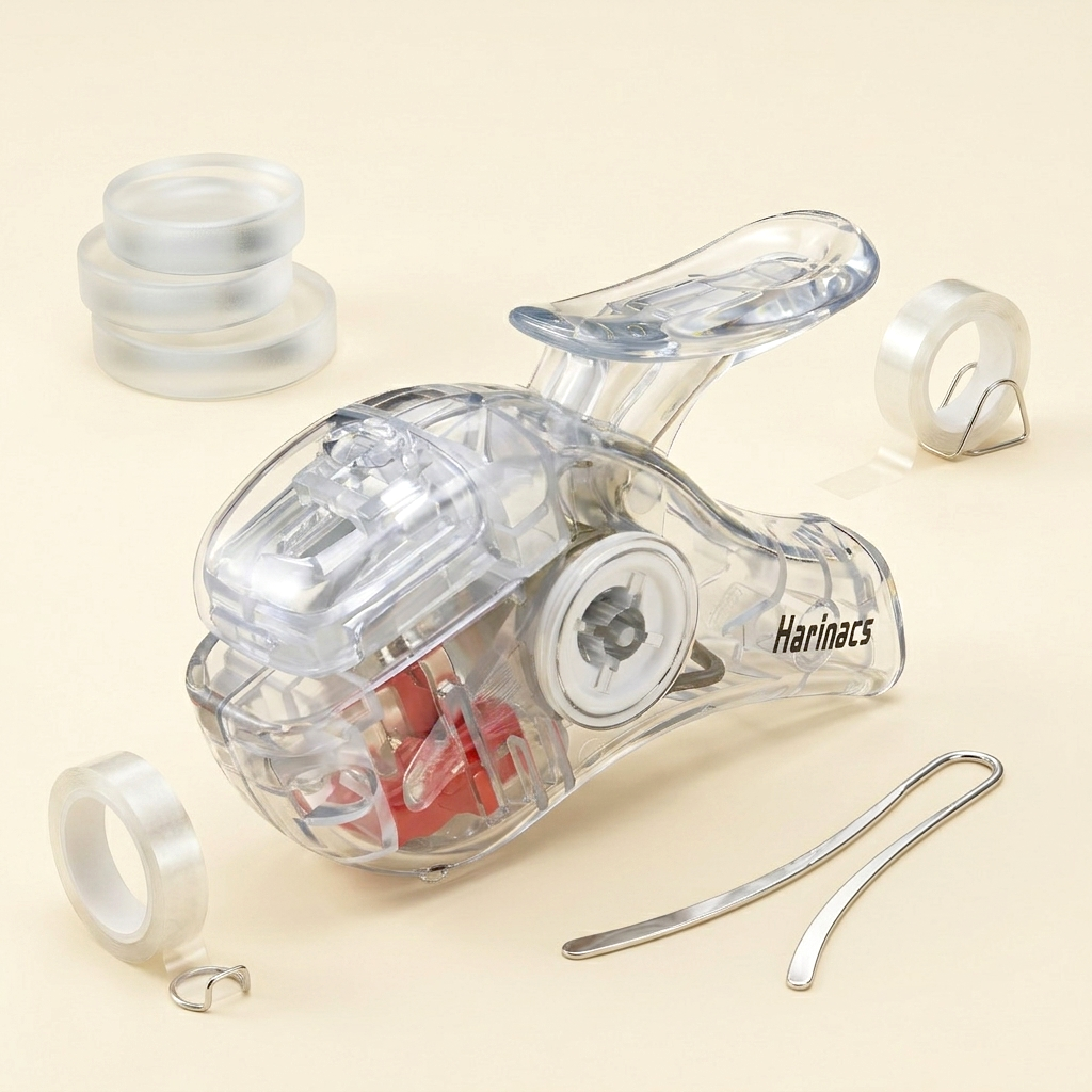 KOKUYO Harinacs Stapleless Stapler - Transparent Edition
