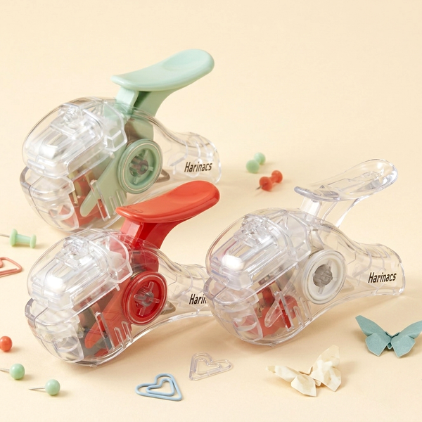 KOKUYO Harinacs Stapleless Stapler - Transparent Edition