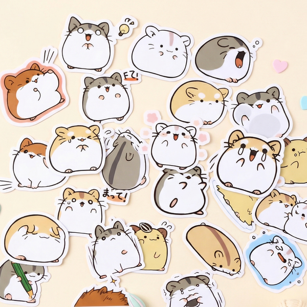 Kawaii Japanese Hamster Stickers