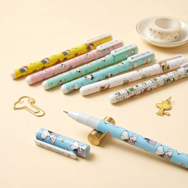 Snoopy Colored Gel Pen Set (10-Pack) - Cute Pastel Edition