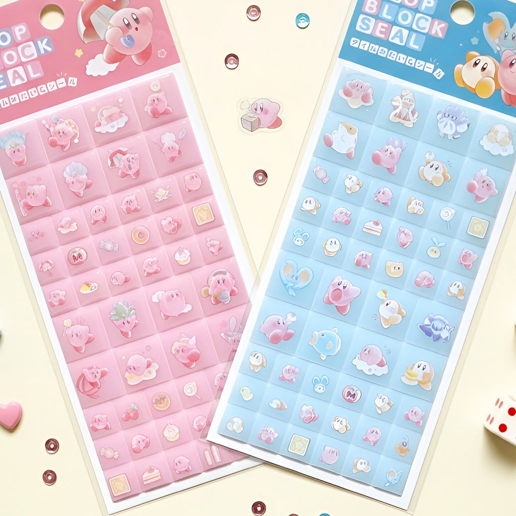 Kirby Drop 3D Block Stickers