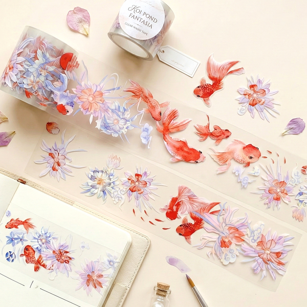 Koi Pond Fantasia Clear Washi Tape