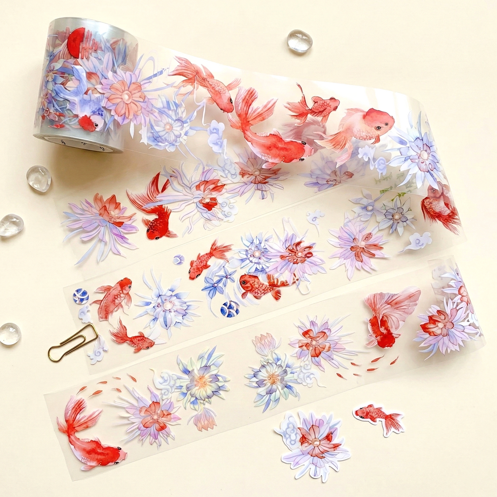 Koi Pond Fantasia Clear Washi Tape
